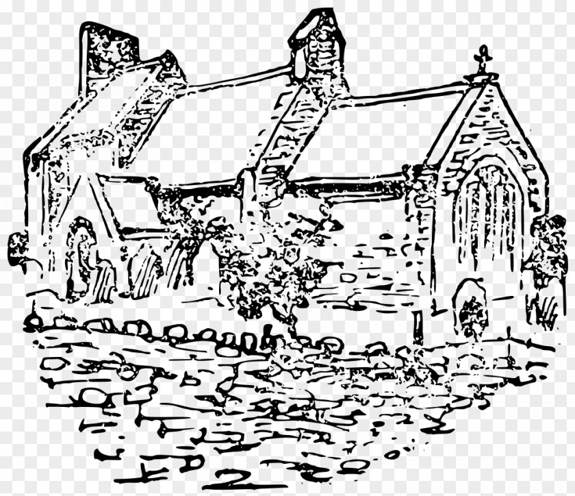Church Wales Line Art Clip PNG