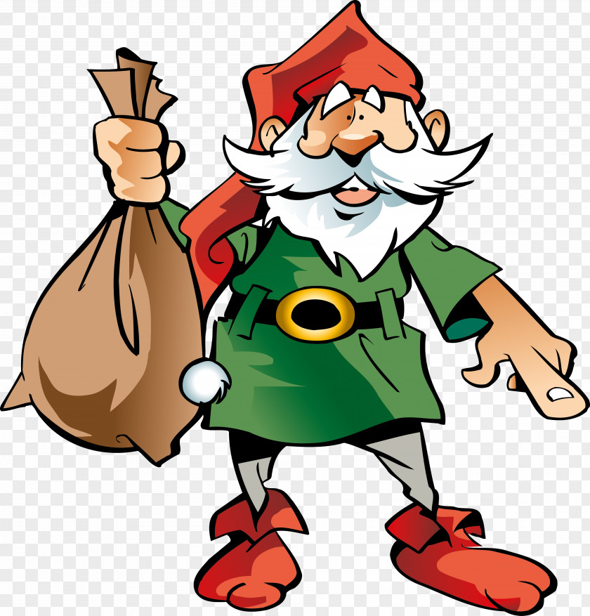 Dwarf Santa Claus Christmas Clip Art PNG