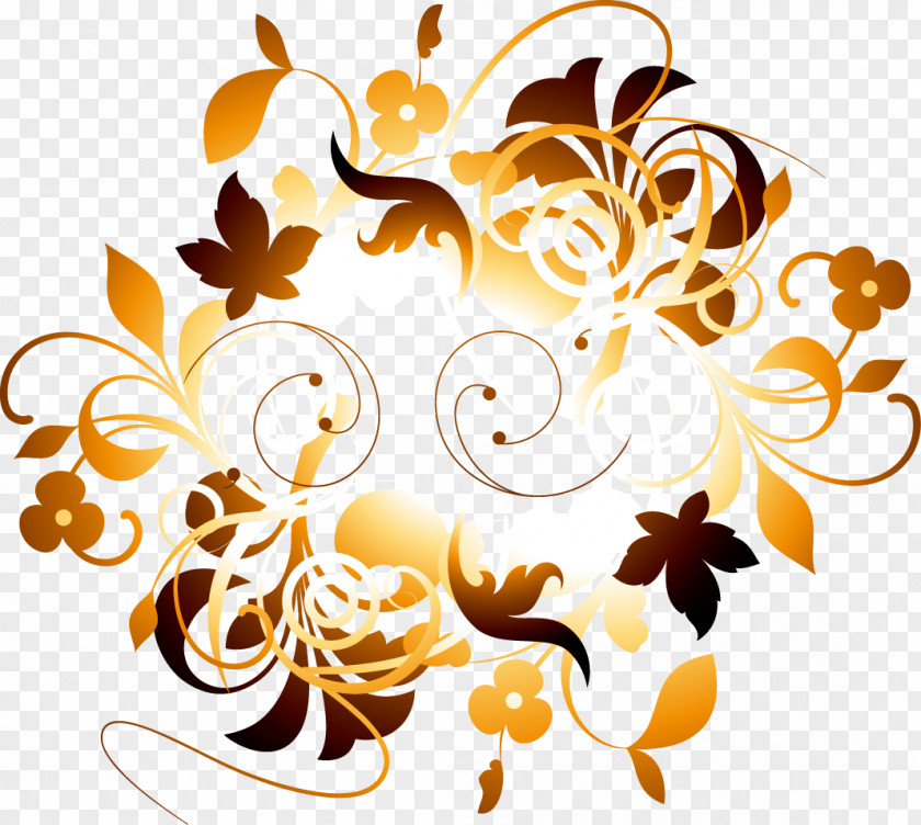 Orange Flower Decoration Shading Blumen Samanyolu PNG