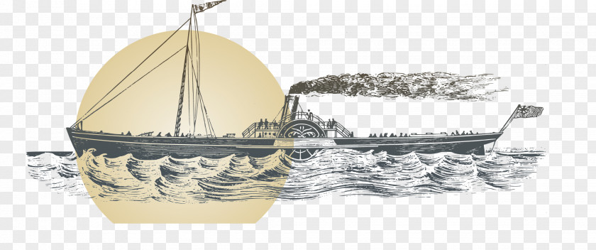 Vintage Steamship Ship Watercraft PNG