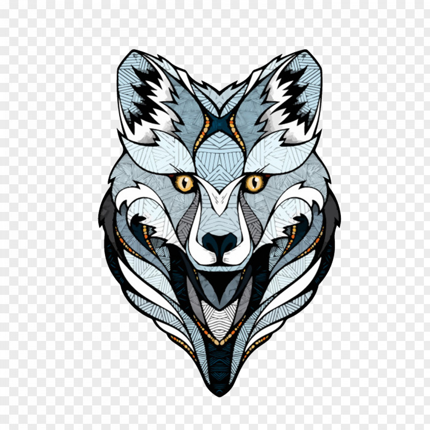 Wolf Animal Picture Material Drawing Art Sticker Illustration PNG