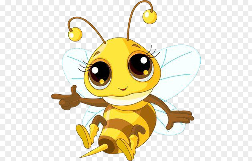 Yellow Bee Bumblebee Insect Clip Art PNG