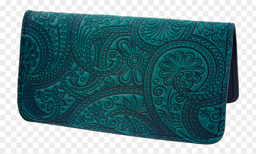Paisley Motif Wallet Leather Case IPhone 6 Turquoise PNG