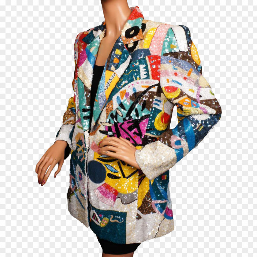 Retro 80's Sleeve 1980s Jacket Pop Art Clothing PNG