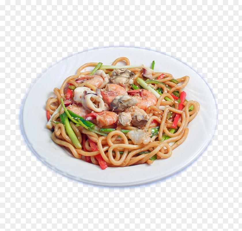 Seafood Spaghetti Image Chow Mein Chinese Noodles Lo Alla Puttanesca Fried PNG