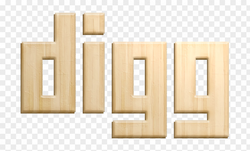 Rectangle Wood Digg Icon PNG