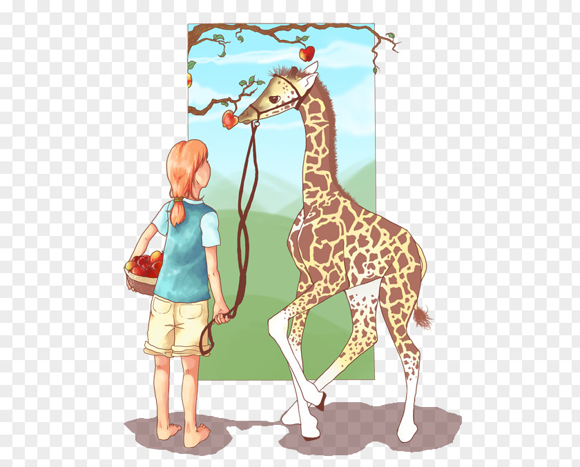 Giraffe Neck Cartoon Terrestrial Animal PNG