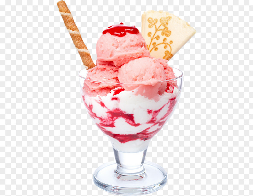 Ice Cream Sundae Cones Strawberry PNG