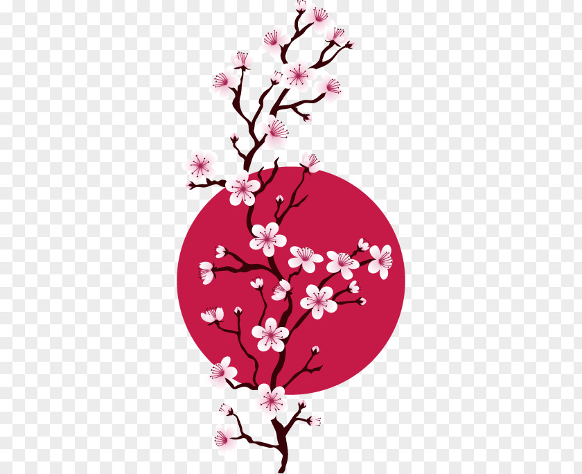 Vector Cherry Decoration National Blossom Festival Paper PNG