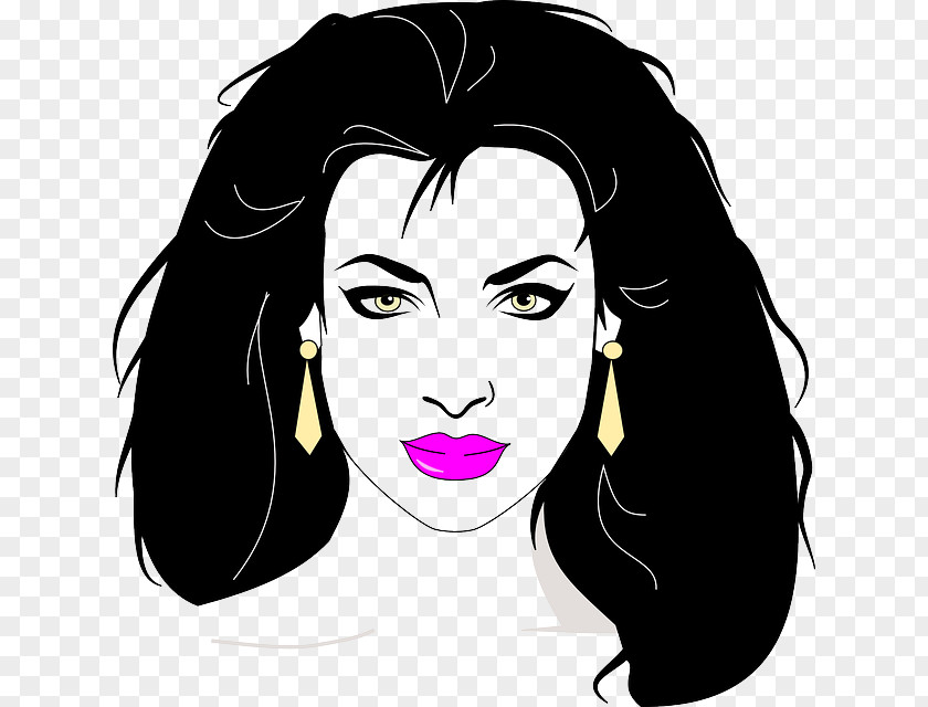 Woman Face Inkscape Drawing PNG