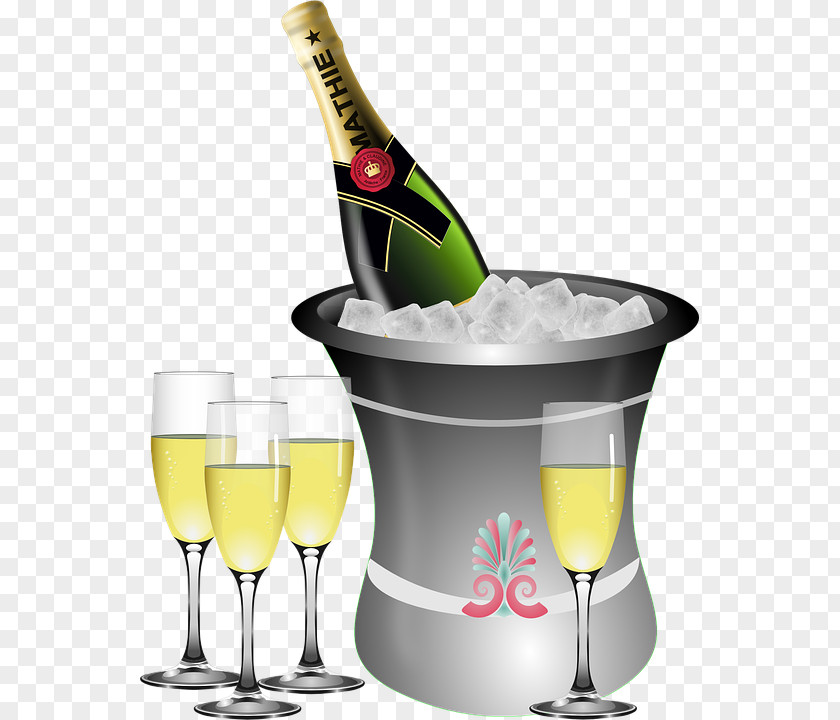 Display Glass Ice Bucket Champagne Sparkling Wine Bottle Clip Art PNG