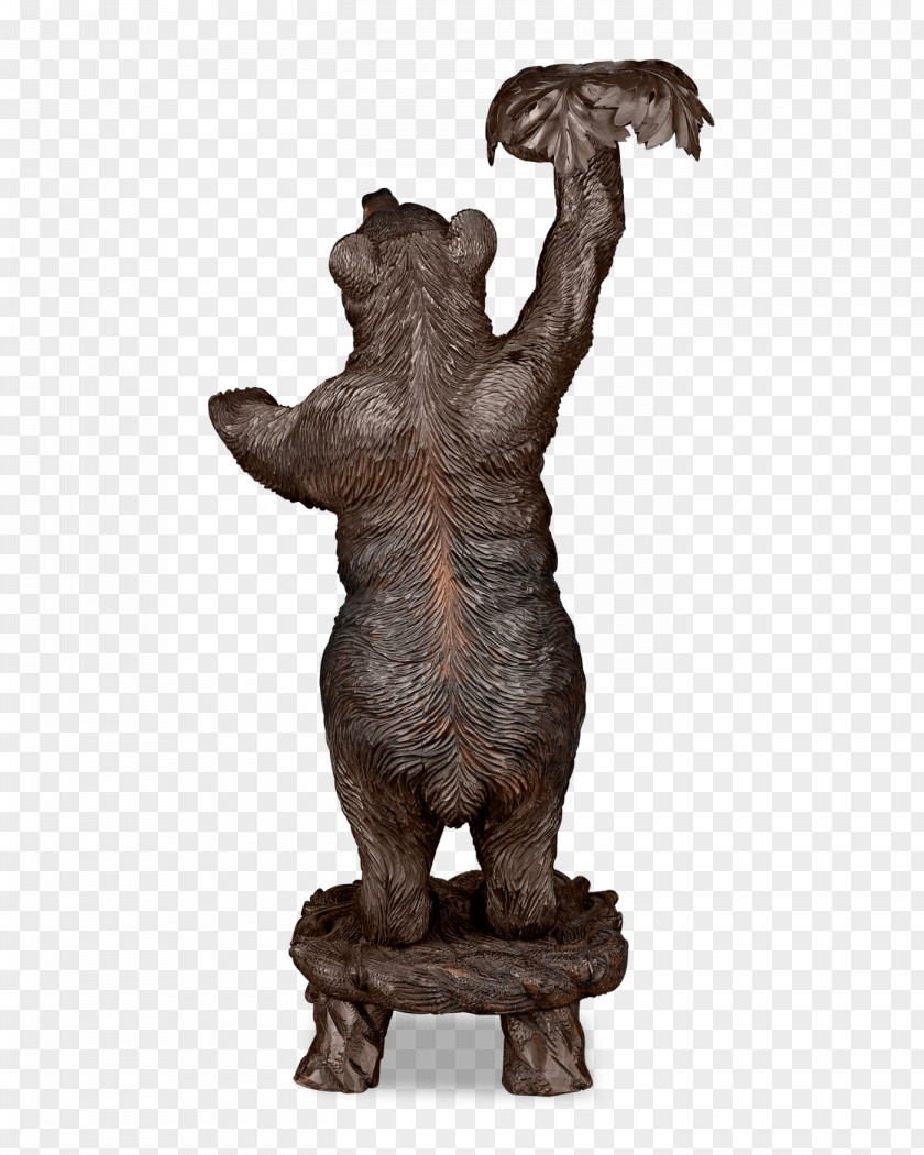 Forest Bear Bronze Sculpture Figurine Animal PNG