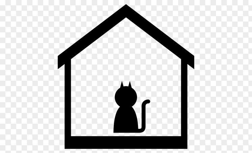 Rectangle Line Art Cat Silhouette PNG