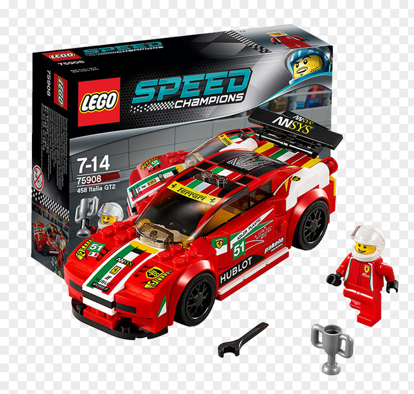 Toy LEGO 75908 Speed Champions 458 Italia GT2 Lego Ideas PNG