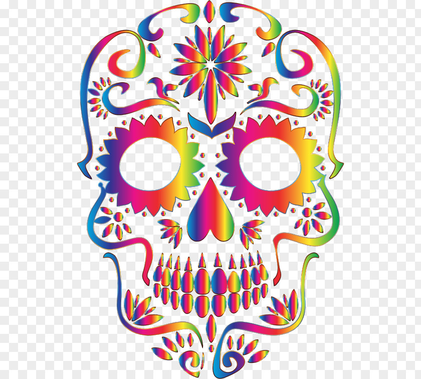 Colorful Background Image Calavera Mexican Cuisine Day Of The Dead Skull T-shirt PNG