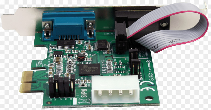 Computer RS-232 Serial Port PCI Express Expansion Card 16550 UART PNG