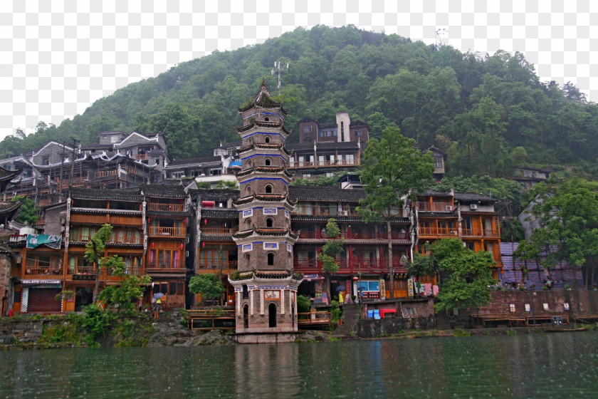 Jiangnan Town Building Fenghuang County Jishou Huaihua Tongren PNG