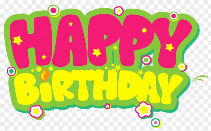 Lettering Happiness Happy Birthday Logo PNG