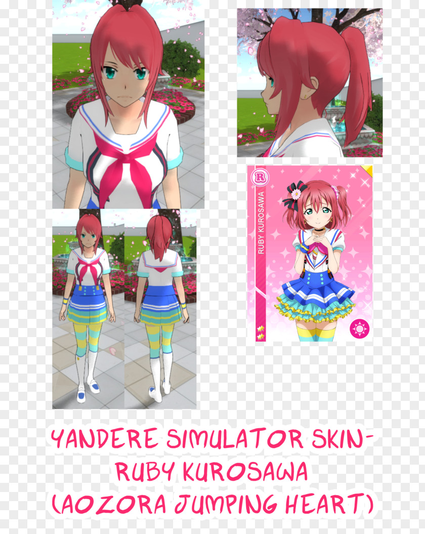 Love Live Ruby Wallpaper Yandere Simulator Aozora Jumping Heart Desktop Character PNG
