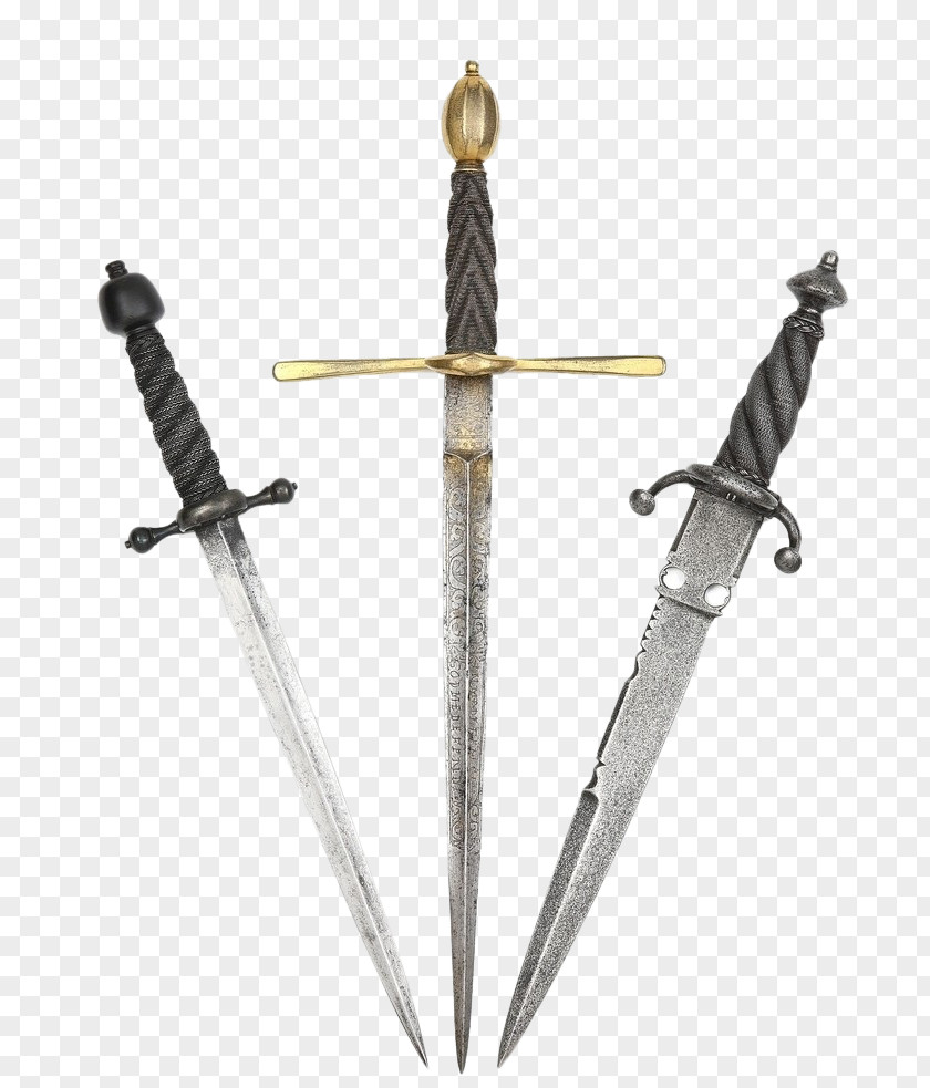 Three Swords Knife Dagger Sword Weapon PNG