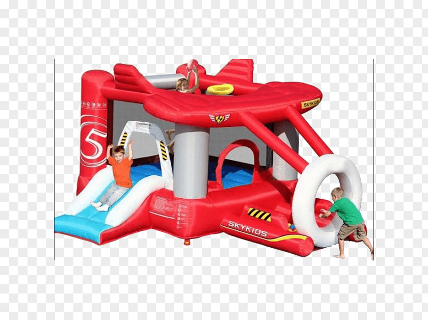 Airplane Inflatable Bouncers Castle Playground Slide PNG