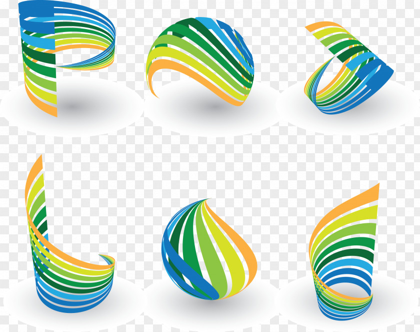 Colorful Lines Logo Euclidean Vector PNG