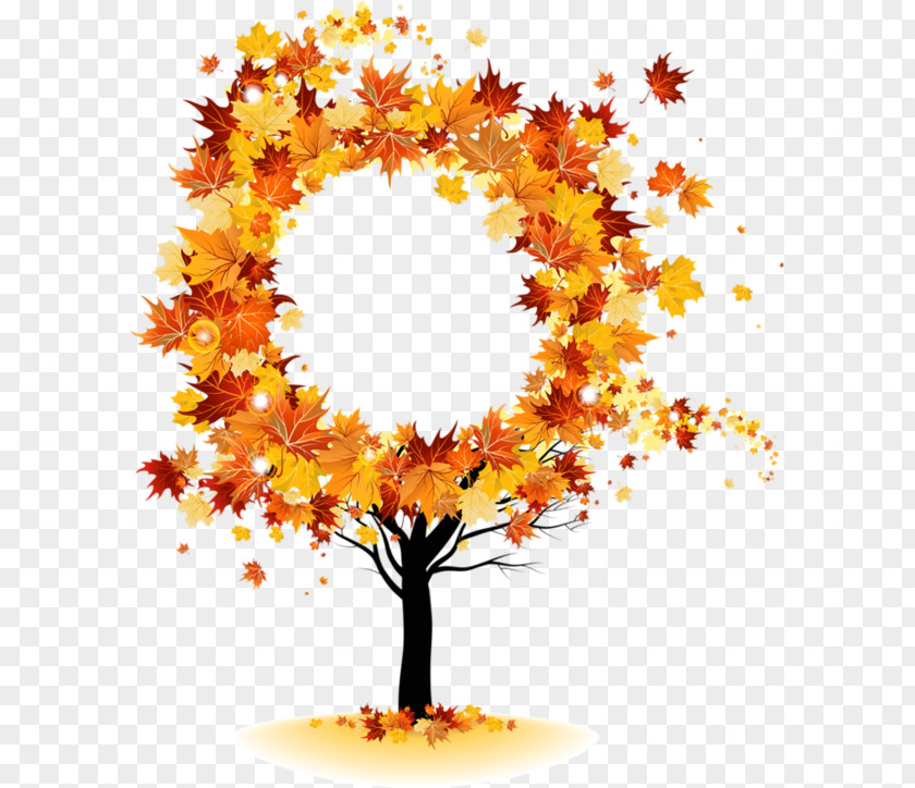 Techno Border Autumn Clip Art PNG