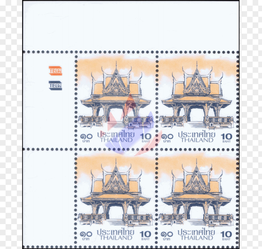 Tenbaht Coin Sala Thai Baht One-baht Postage Stamps PNG