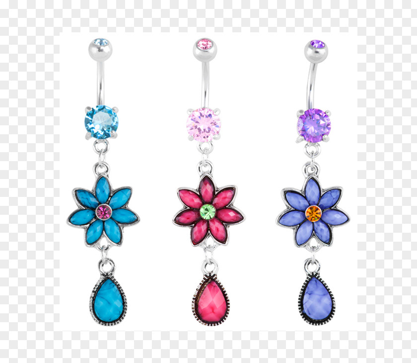 Gemstone Earring Body Jewellery PNG