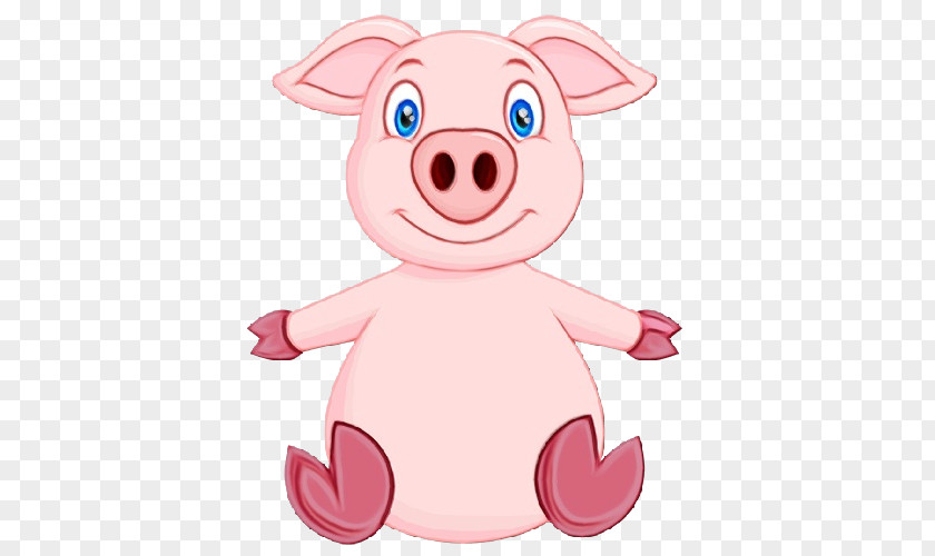 Smile Snout Cartoon Pink Domestic Pig Suidae Nose PNG