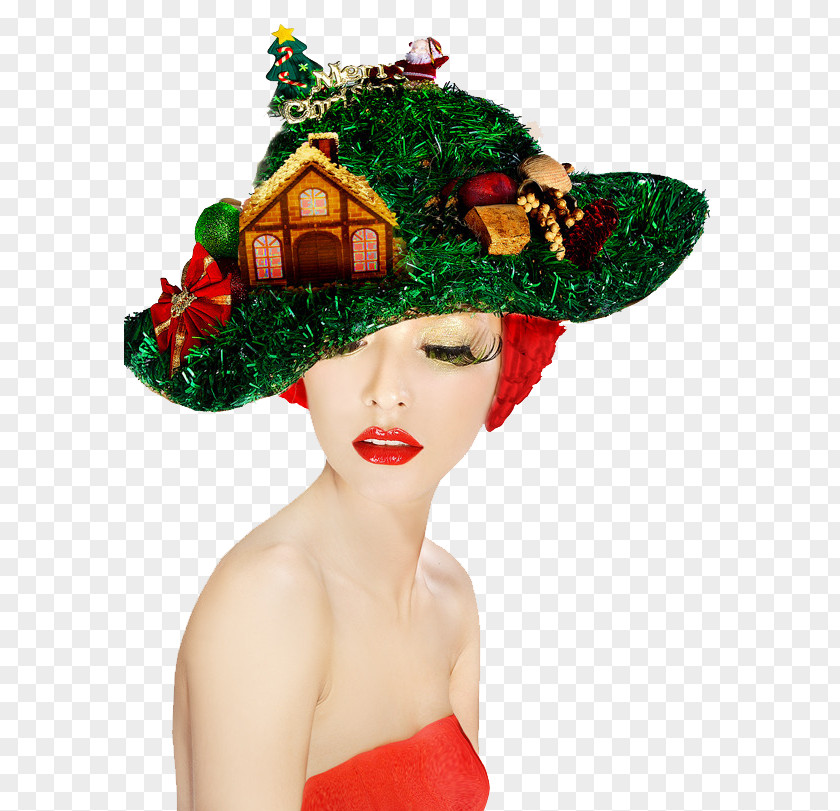 Western Model Offered A Hat Christmas Party Make-up Fedora PNG