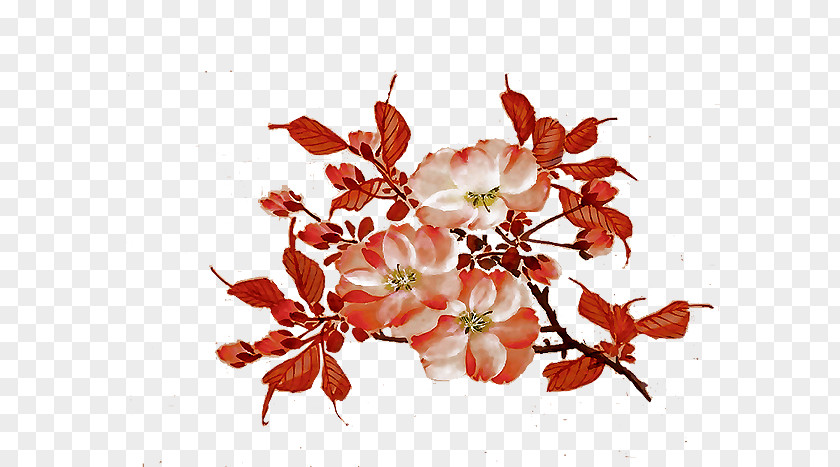 Cherry Blossom Floral Design Art PNG