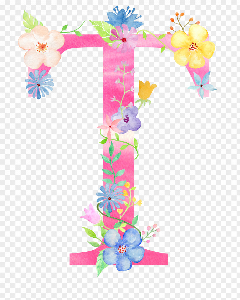 Flowers Letter T PNG letter t clipart PNG