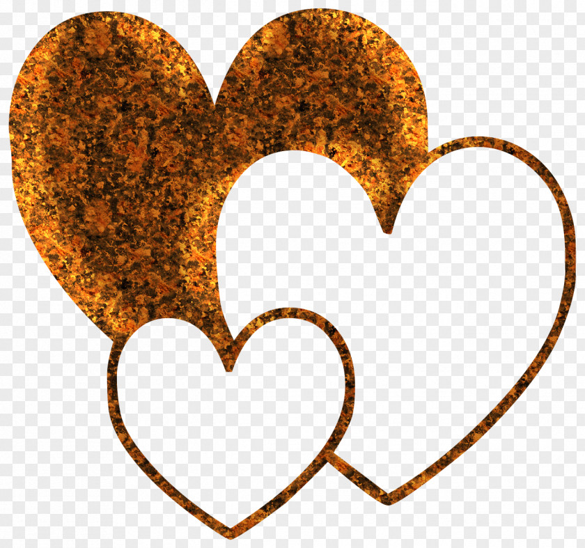 Golden Heart CorelDRAW PNG