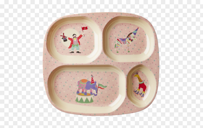 Kid Eating Plate Circus Child Melamine Tray PNG