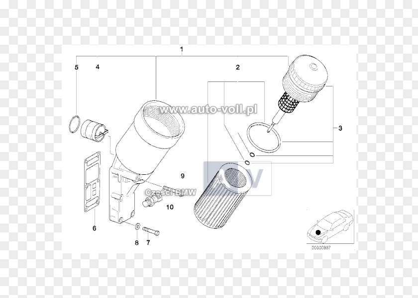 Bmw BMW 3 Series (E46) Car Oil Filter (E36) PNG