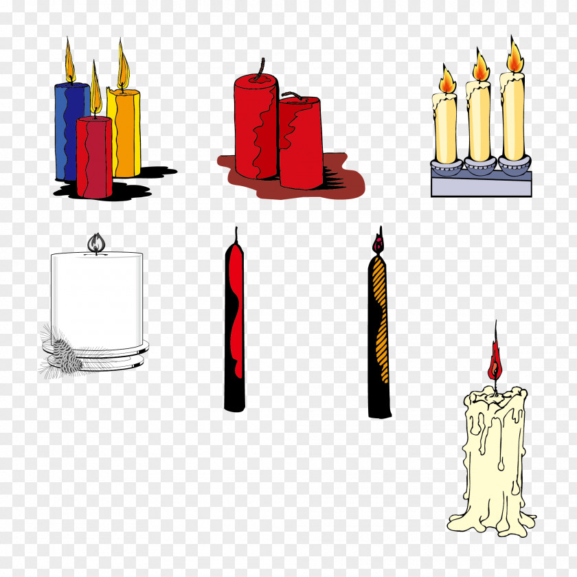 Creative Candle Collection Lamp Clip Art PNG