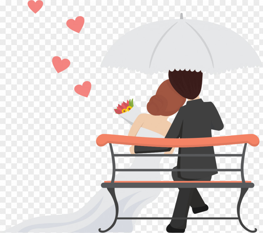 Hand-painted Vector Illustration Wedding Marriage Couple Romance Love PNG