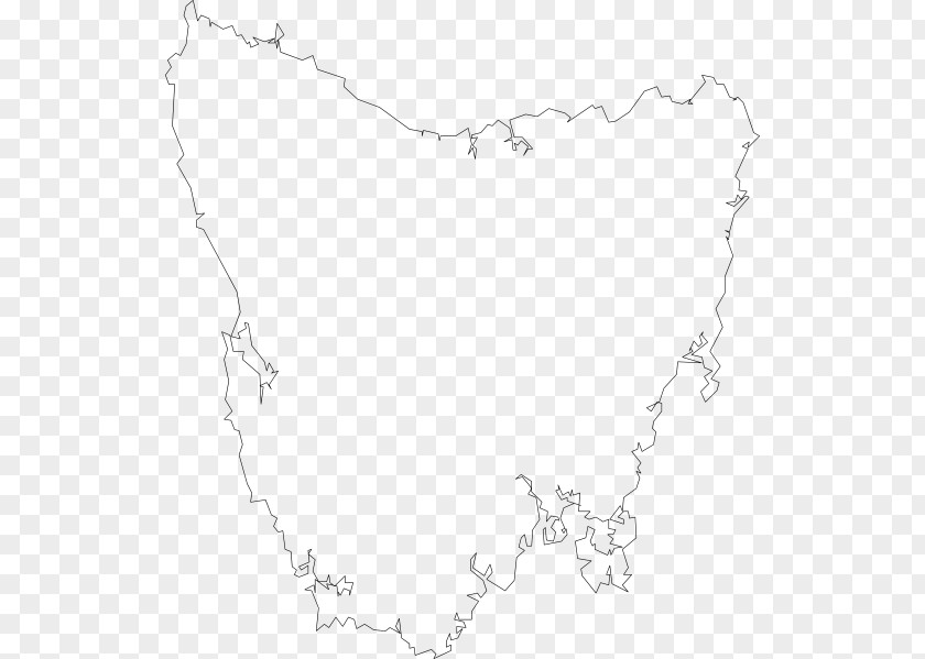 Map Blank Tasmania Clip Art PNG