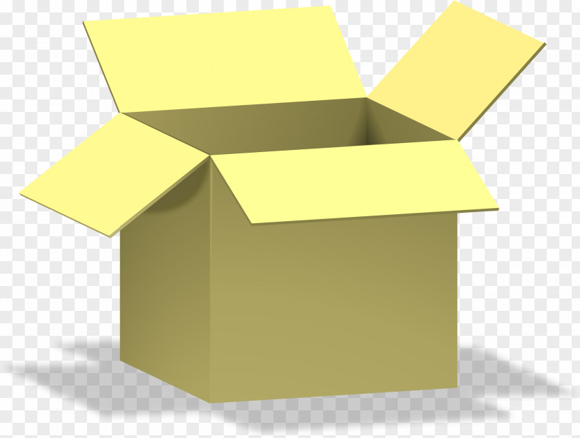 Box Carton Yellow PNG