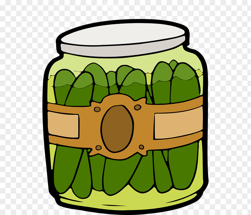 Cucumber Canned Pickled In A Pickle Jar Clip Art PNG