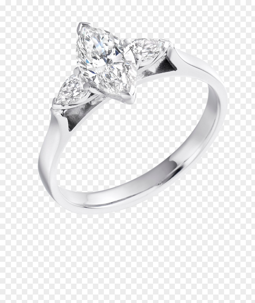 Marquise Diamond Rings Wedding Ring Silver Product Design Jewellery PNG