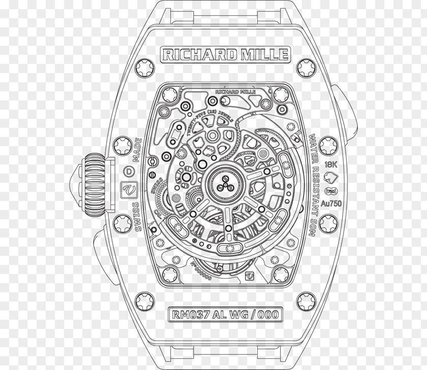 Richard Mille Salon International De La Haute Horlogerie Watch Strap PNG
