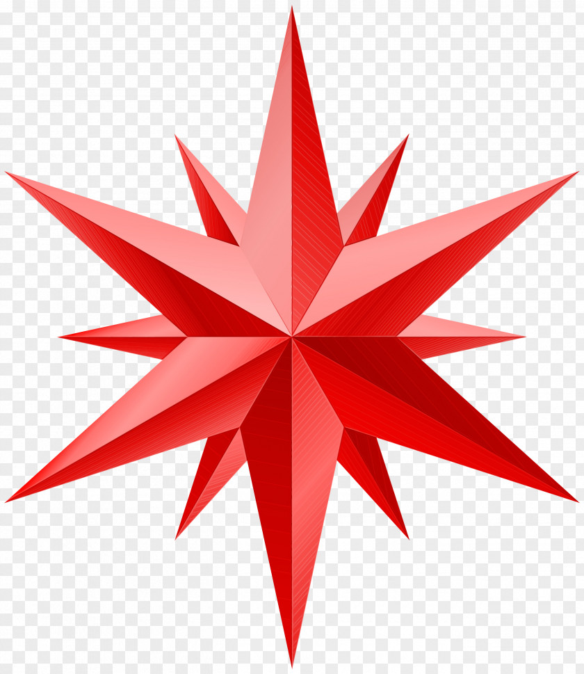 Art Paper Plant Red Leaf Star Symmetry PNG