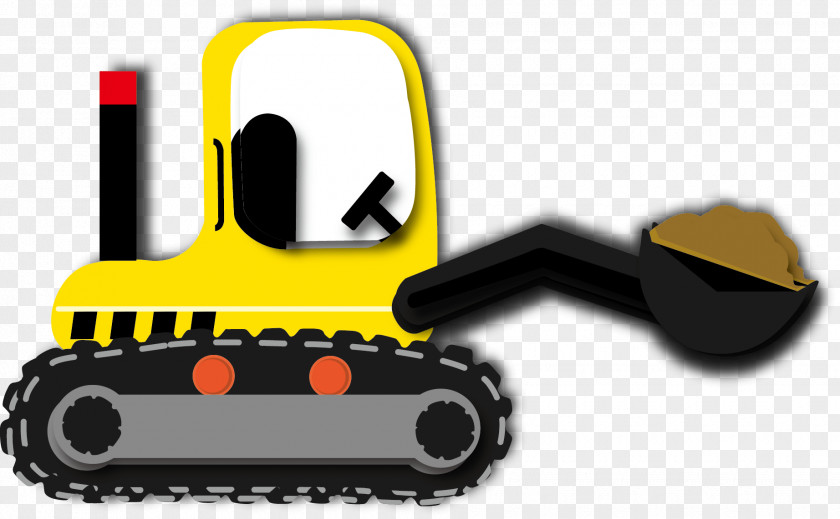 Cartoon Bulldozer Car Vehicle Drawing Tractor PNG