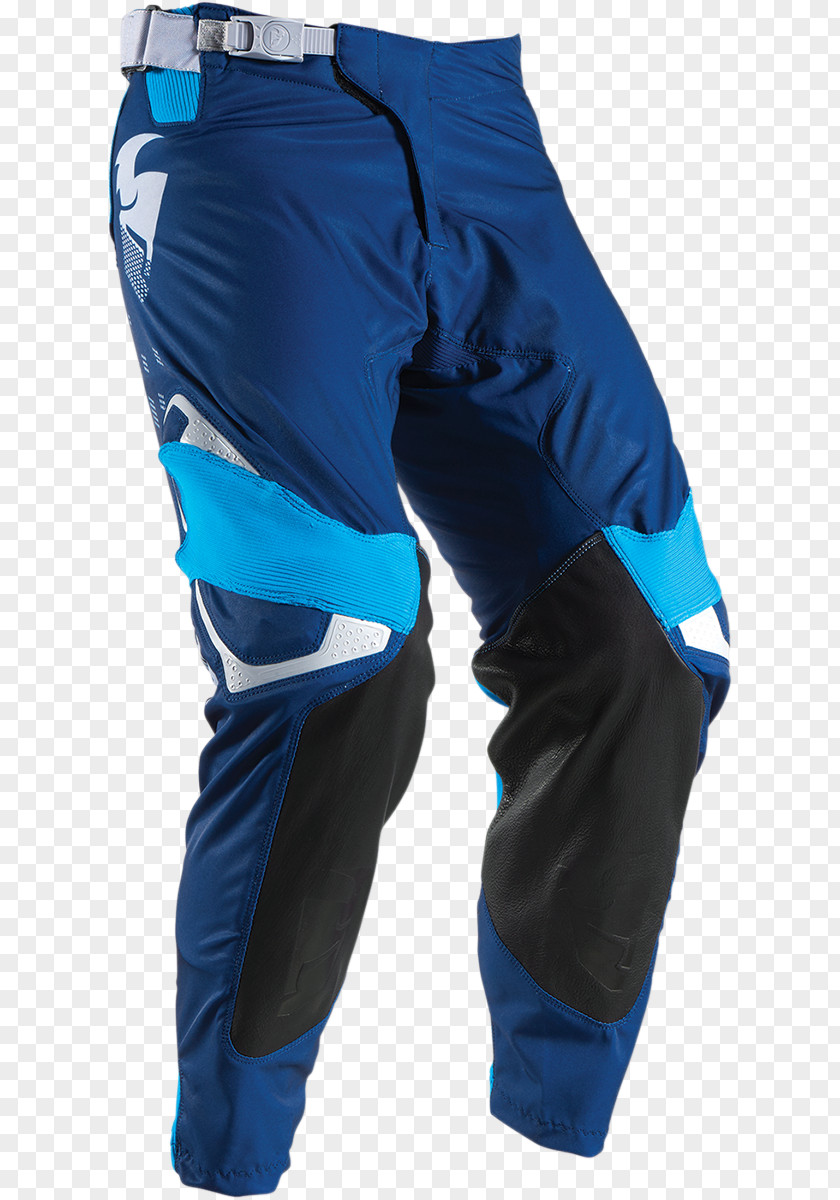 Fit Rider Motocross Jersey Thor Pants Blue PNG
