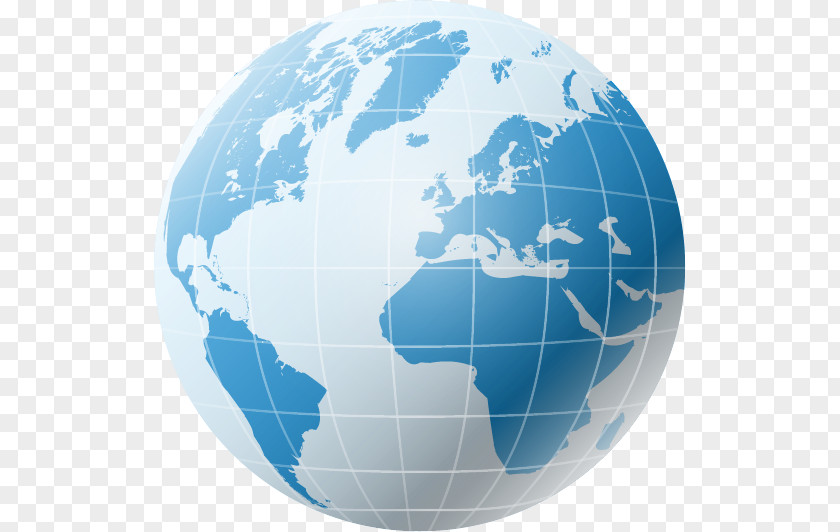 Vector Painted Earth Globe World Map Illustration PNG