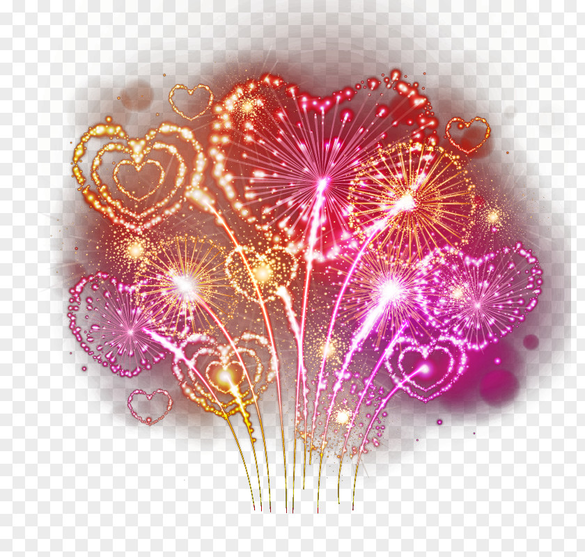 Love Color Festival Fireworks Vector Heart Photography PNG