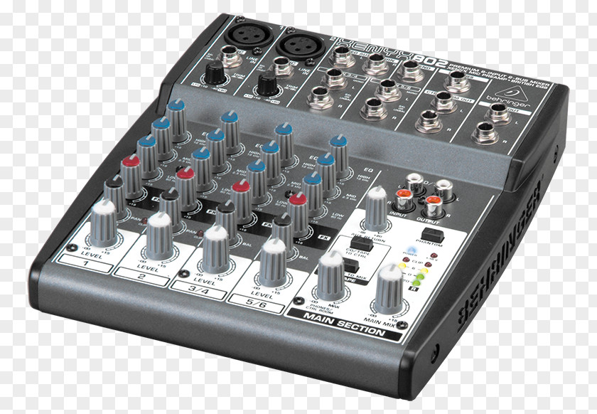 Microphone Audio Mixers Behringer Xenyx 802 PNG