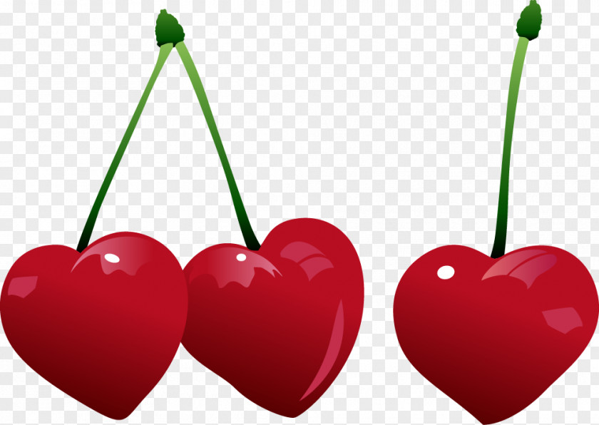 Red Heart-shaped Elements Cherry Heart Stock Illustration Clip Art PNG